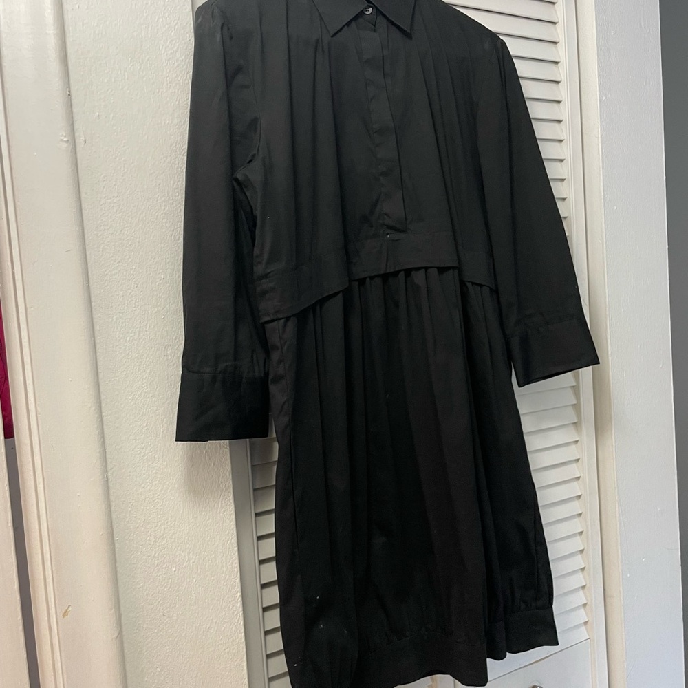 Theory Black Collared Shirt
